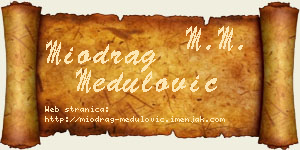 Miodrag Medulović vizit kartica